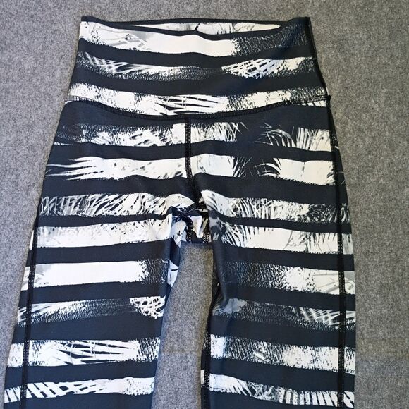 Lululemon Legging Under Pant Full-On Luon Roll Down Shady Palms Black White 4 - Picture 2 of 8